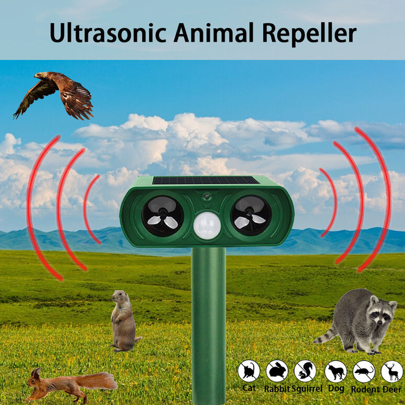 Sensor de movimento e luzes intermitentes Repelente solar de animais para proteção ao ar livre no quintal
