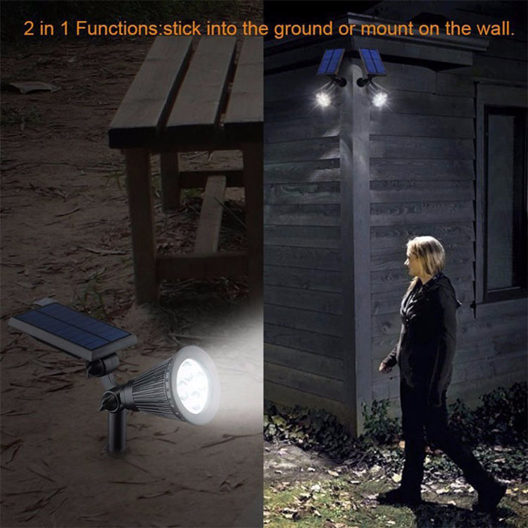 Iluminação de lanterna solar led jardim exterior luz solar jardim solar luz de rua