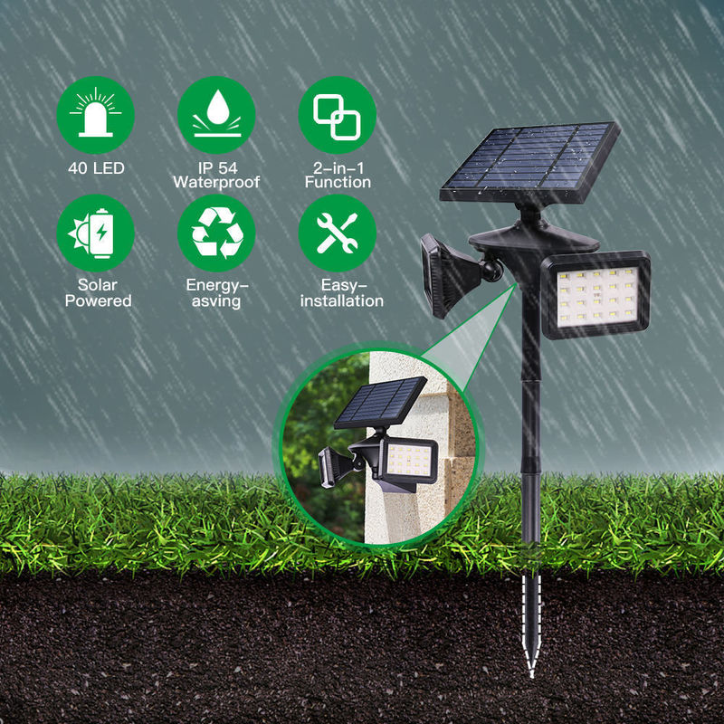 Lâmpadas Solares Jardim ao ar livre Com Iluminação LED Branca Luz solar Para soluções de iluminação