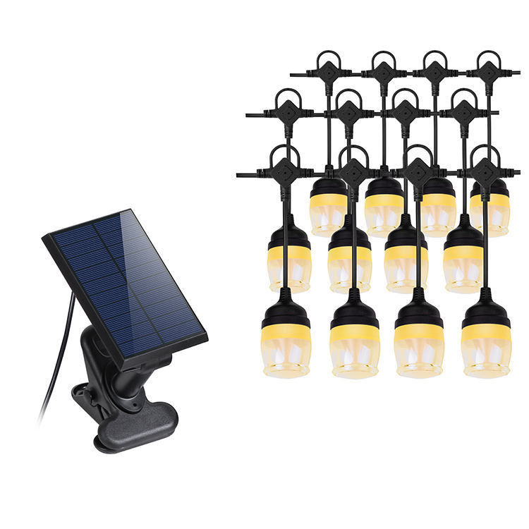 Festa ao ar livre Luz de corda solar com 2700K temperatura de cor e fluxo luminoso de 50lm