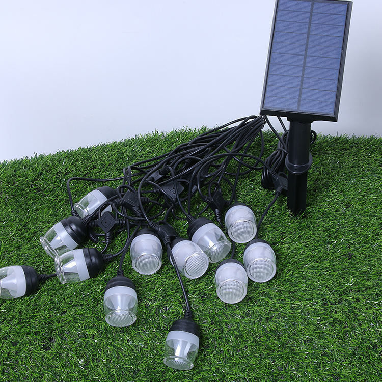 Festa ao ar livre Luz de corda solar com 2700K temperatura de cor e fluxo luminoso de 50lm