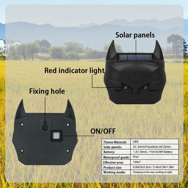 Luzes LED vermelhas Dissuasor solar para animais Mantenha sua propriedade segura de predadores 480 horas