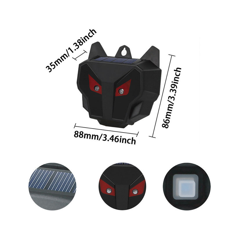 Luzes LED vermelhas Dissuasor solar para animais Mantenha sua propriedade segura de predadores 480 horas