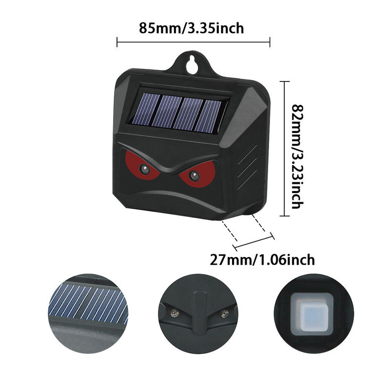 Luzes LED vermelhas Dissuasor solar para animais Mantenha sua propriedade segura de predadores 480 horas