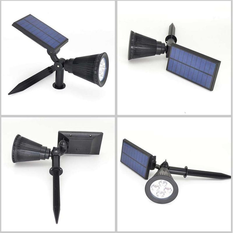 Luminárias de exterior modernas Portátil Led Solar Jardim Câmbio de cor Foco de luz IP65