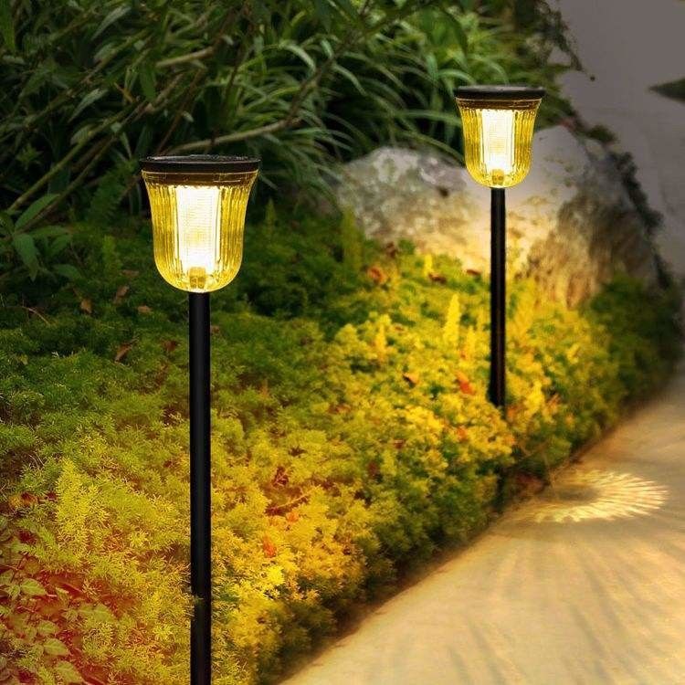50000 horas de vida útil Luz de paisagem LED solar para decoração de jardim