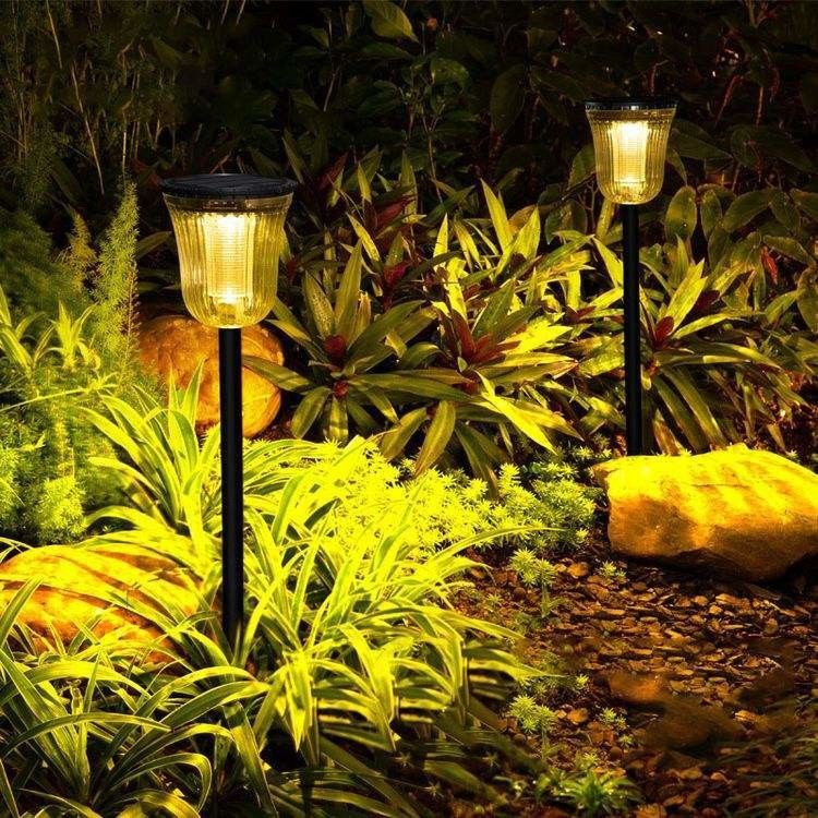 50000 horas de vida útil Luz de paisagem LED solar para decoração de jardim