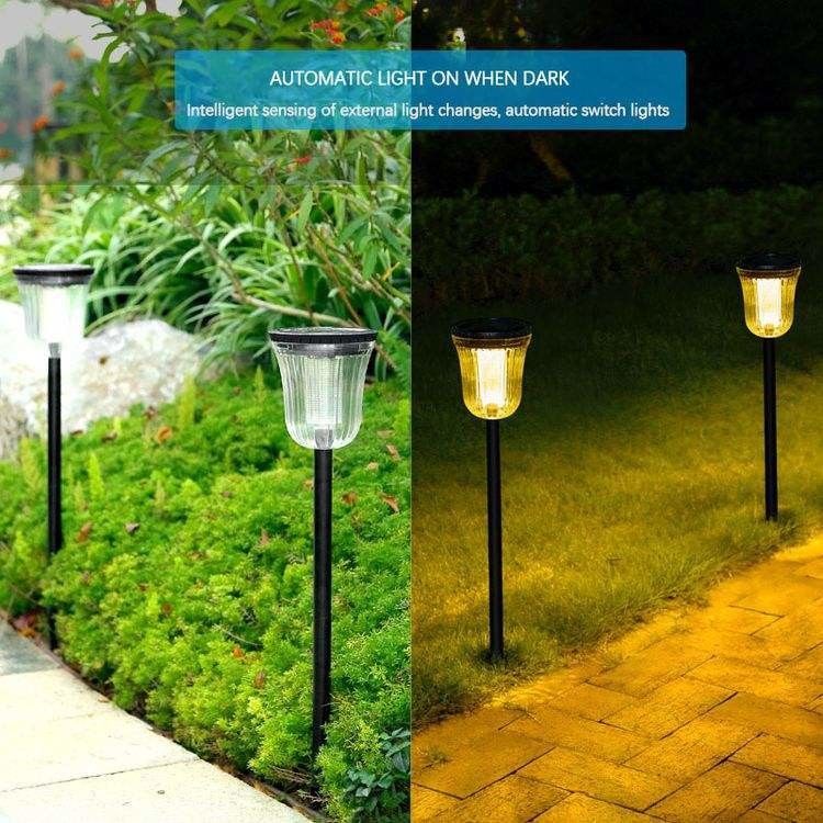 50000 horas de vida útil Luz de paisagem LED solar para decoração de jardim
