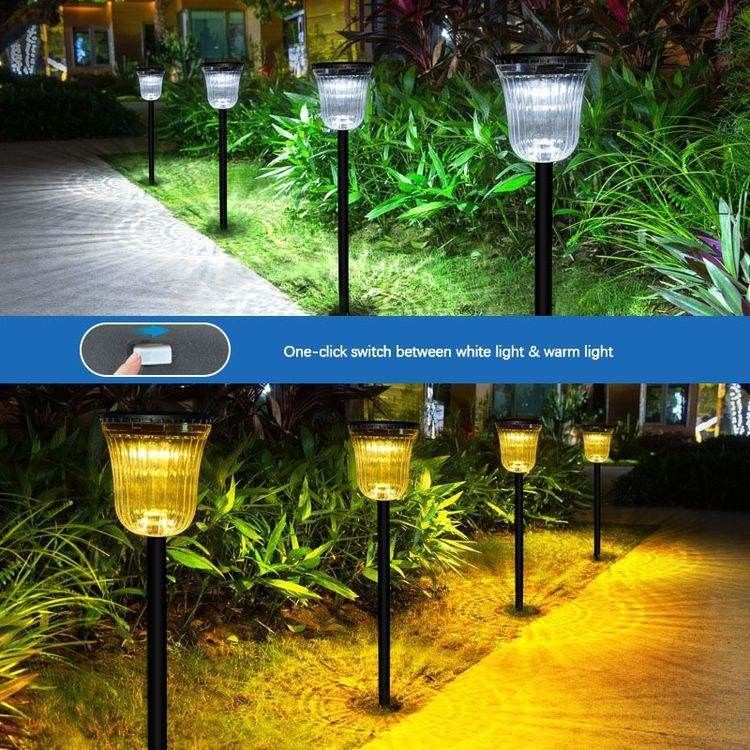50000 horas de vida útil Luz de paisagem LED solar para decoração de jardim
