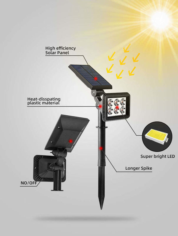 Lâmpada solar de jardim exterior Lâmpada de jardim LED com e regulavel IP65