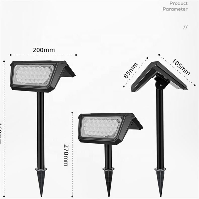 Lâmpada de inundação de jardim de energia solar para pátio, passagem de carro, piscina, entrada de voltagem V DC 5,5 V