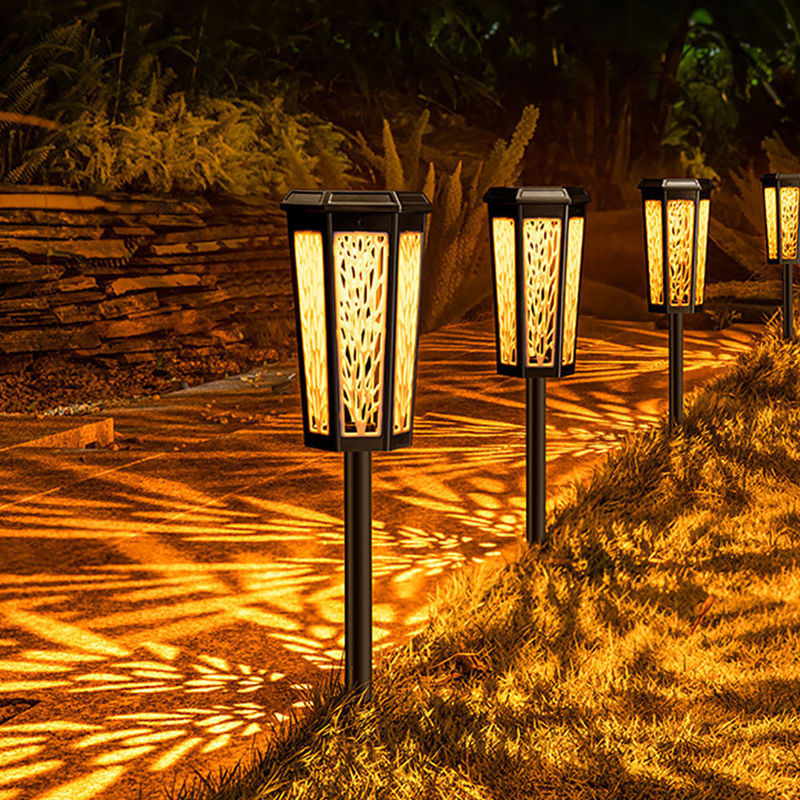 Lâmpada solar de jardim LED exterior com indução de controle de luz e longa vida útil
