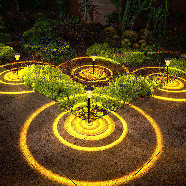 Lâmpadas solares LED à prova d'água para jardim de calçada com ângulo de feixe de 150° ON / OFF automático