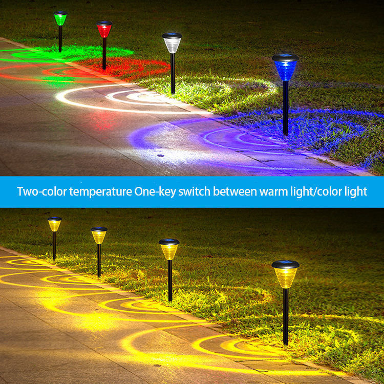 Lâmpadas solares LED à prova d'água para jardim de calçada com ângulo de feixe de 150° ON / OFF automático