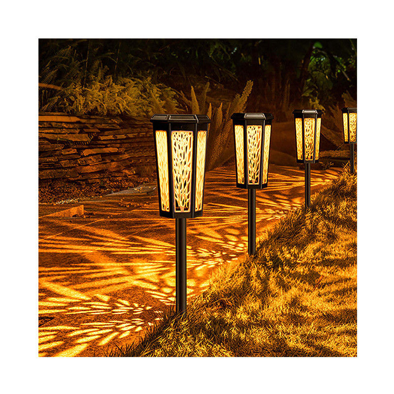 Lâmpadas de jardim à energia solar à prova d'água Auto On-Off para jardim passeios jardim decorativo