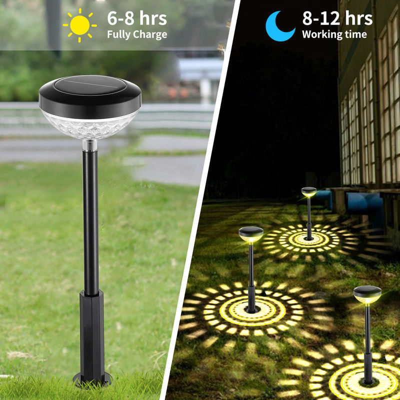 ABS PC Corpo de lâmpada Material de lâmpadas de via solar Lâmpadas de jardim solares decorativas inteiras