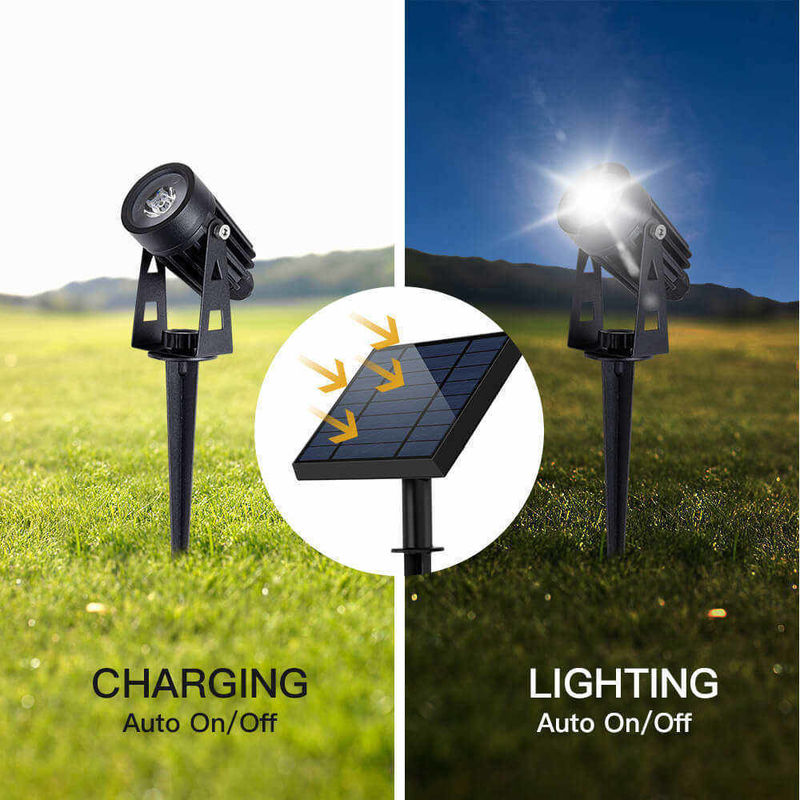 90lm/w Lâmpada Eficiência luminosa Alumínio Solar Jardim LED Luz para paisagem e árvore