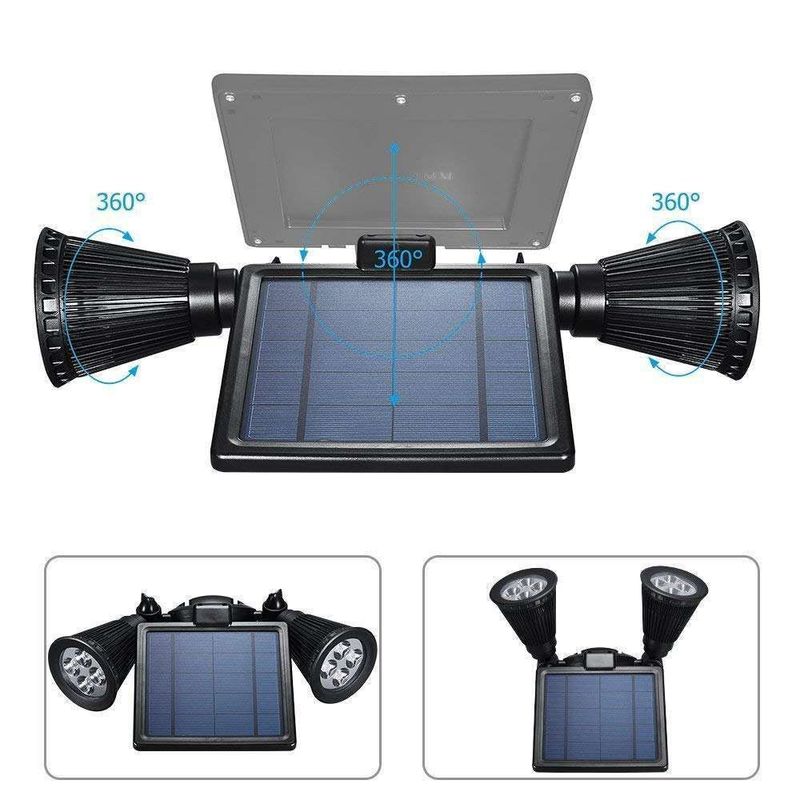 Luminárias de exterior modernas painel solar LED holofotes Ideal para jardim piscina lago pátio