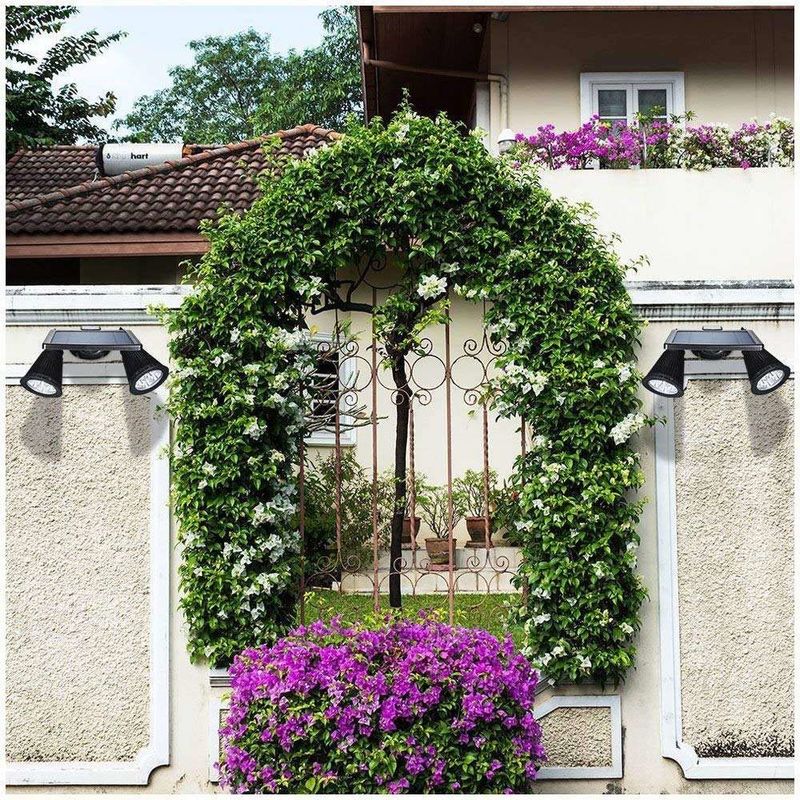 Luminárias de exterior modernas painel solar LED holofotes Ideal para jardim piscina lago pátio