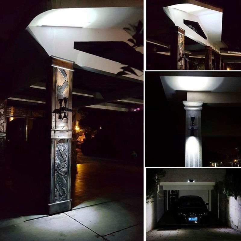 Luminárias de exterior modernas painel solar LED holofotes Ideal para jardim piscina lago pátio