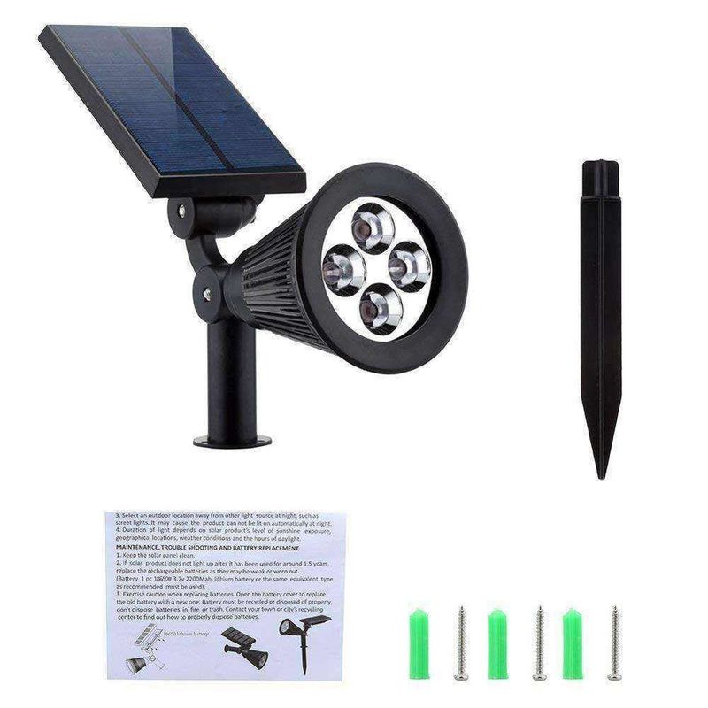 2 IN 1 Solar Garden Spot Light RGB LED de mudança de cor para grama exterior