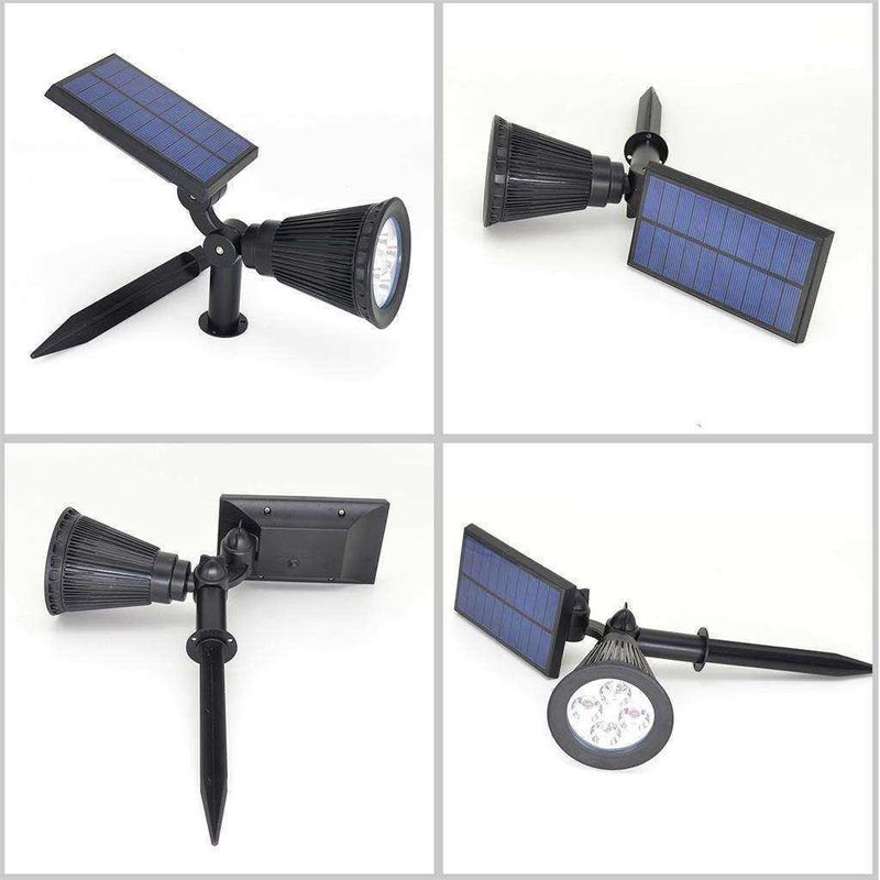 2 IN 1 Solar Garden Spot Light RGB LED de mudança de cor para grama exterior