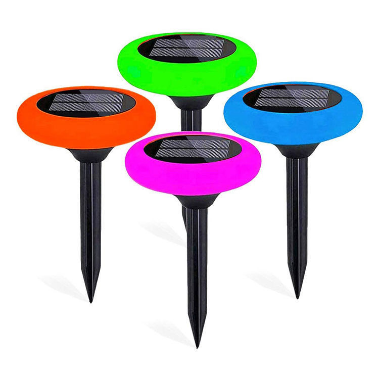 Luzes solares para o exterior 7 Luzes de passagem solar de mudança de cor para iluminação de jardim