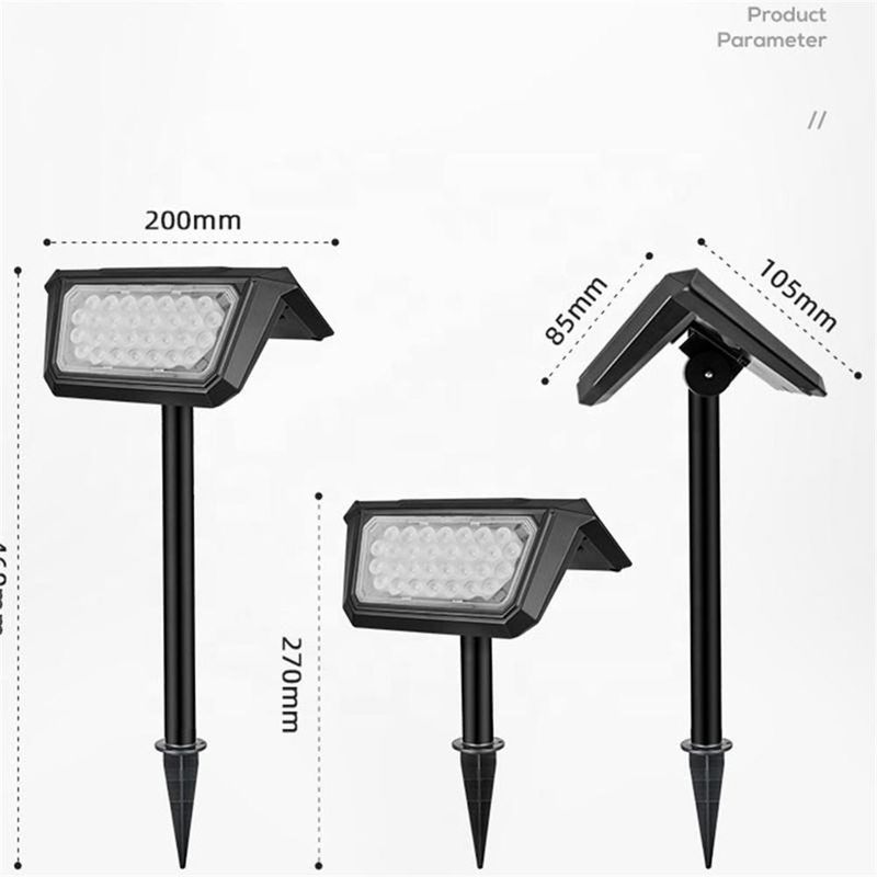 Indice de renderização de cores Ra 80 Luzes solares para jardim exterior Decoração paisagística