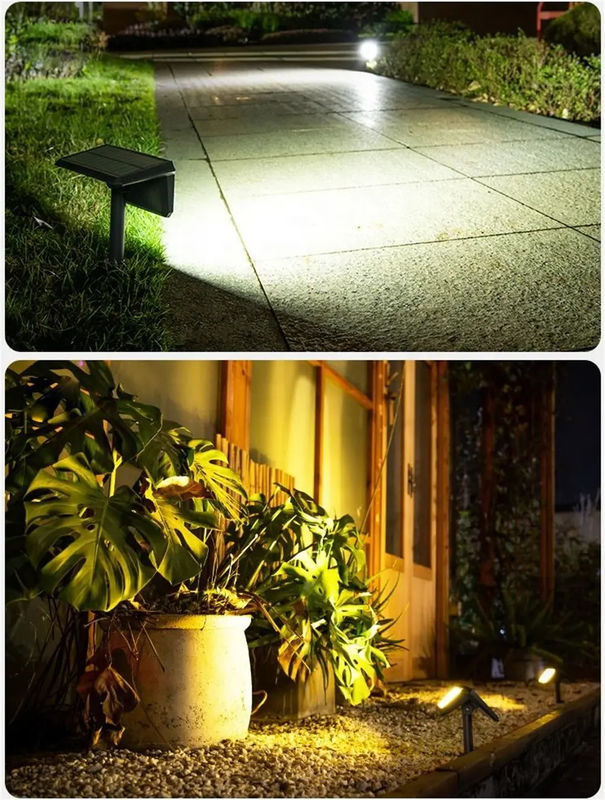 Lâmpada solar de jardim doméstico Lâmpada à prova d'água exterior com material ABS e 50000 horas de vida útil