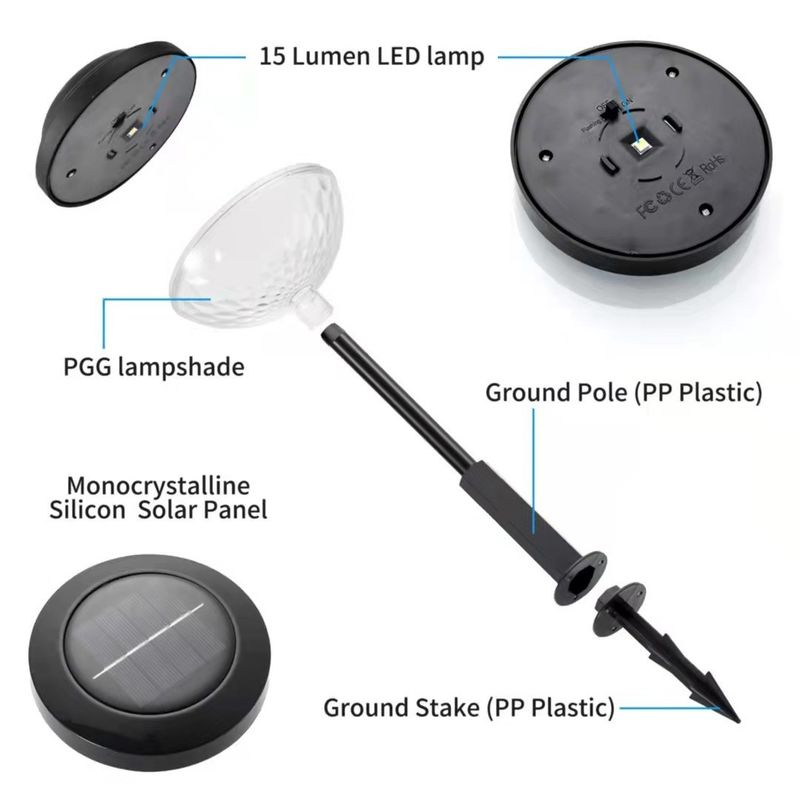 Solar G Outdoor Led Garden Villa Landscape Light com e 85lm lâmpada Fluxo luminoso