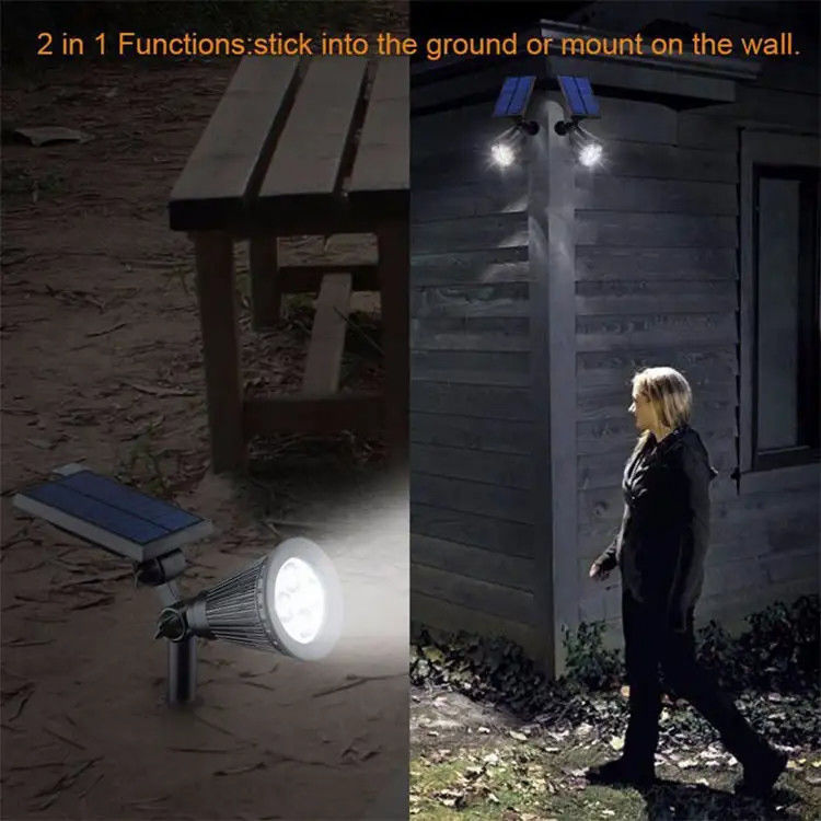 200 Lm Bollard Compound Led Abraço Árvore Solar Paisagem ao ar livre Spotlight Luz Corda Jardim