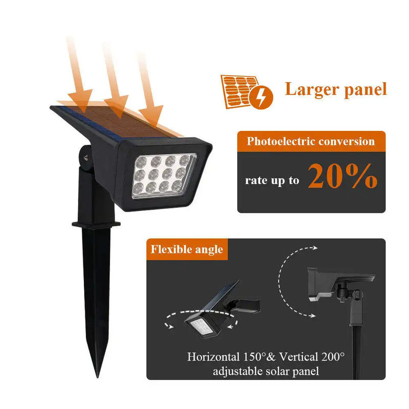 Suporte Dimmer 100lm/w Lâmpada Eficiência luminosa LED Solar Parede jardim e luz do chão