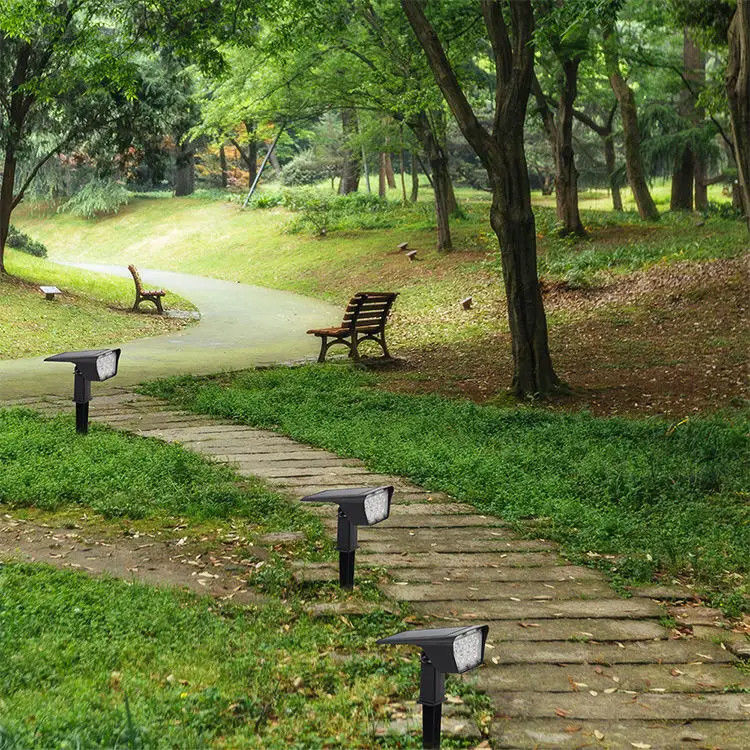 Lâmpada solar LED à prova d'água para iluminação de jardim exterior