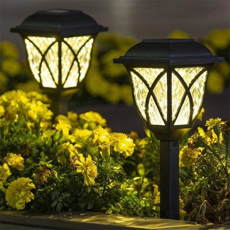 Lâmpada de gramado exterior Iluminação de jardim com Led Ip65 Lâmpada de piso solar à prova d'água