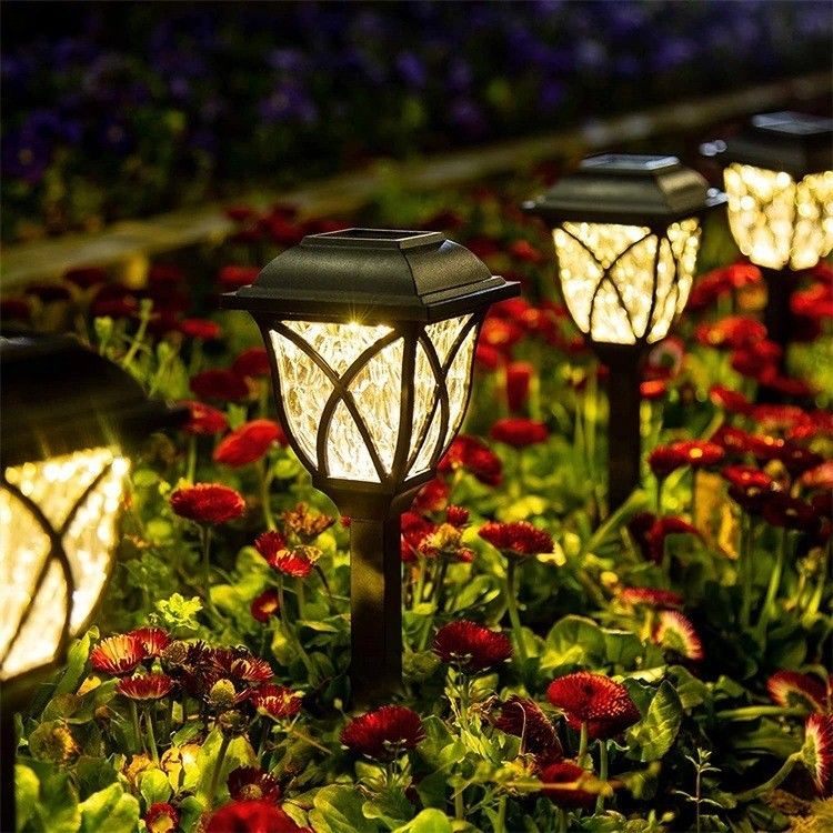 Lâmpada de gramado exterior Iluminação de jardim com Led Ip65 Lâmpada de piso solar à prova d'água