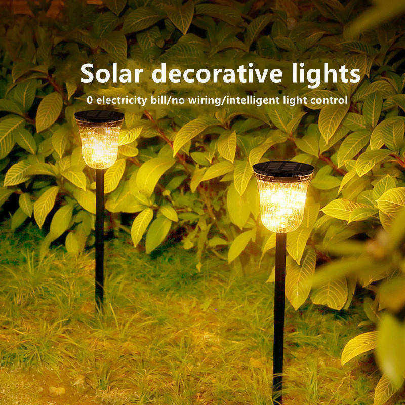 Lâmpada de jardim solar decorativa com eficiência luminosa de 60lm/w e tempo de carga de 50000