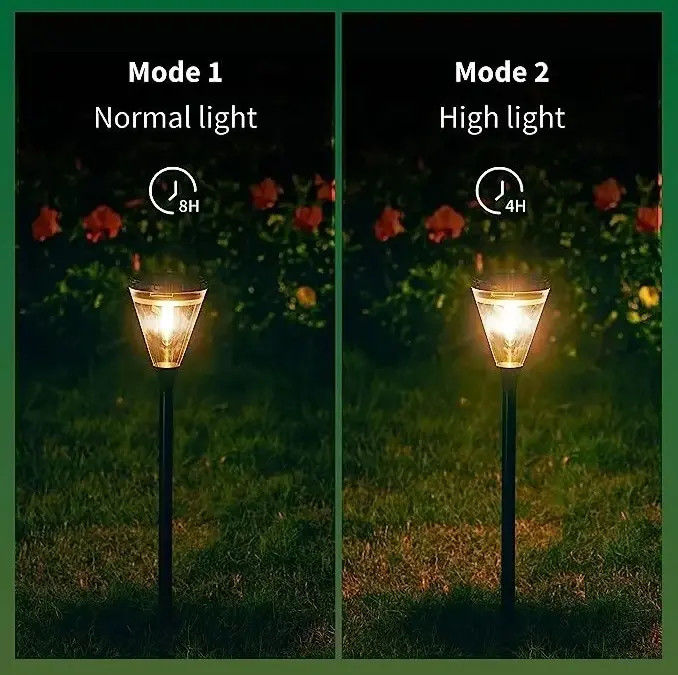 Luz solar de jardim à prova d'água exterior Tricolor ajustável para paisagem do parque Villa Yard