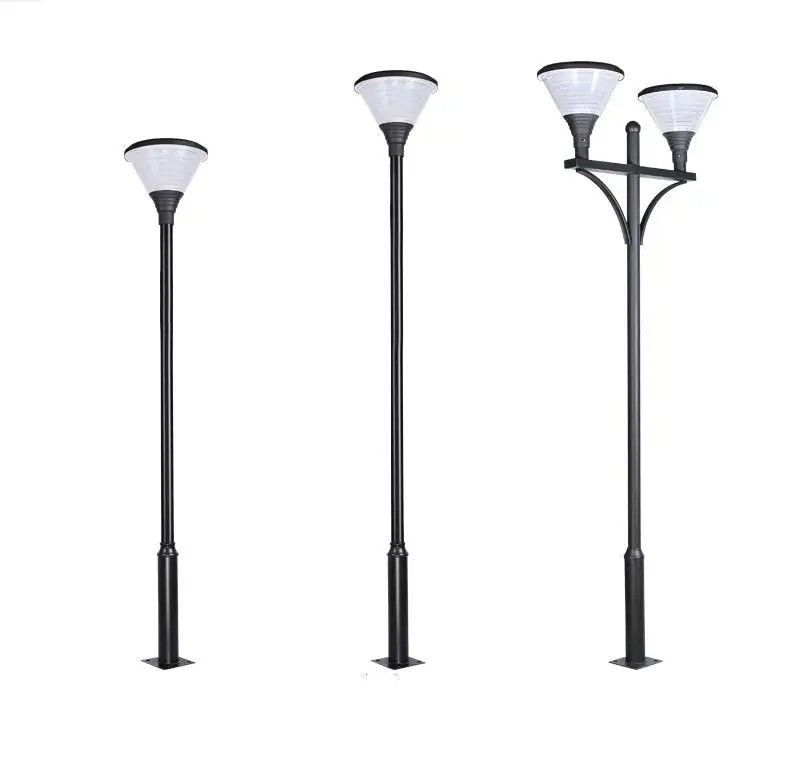 360° Ângulo de feixe Fabricação profissional Luz de pilar solar para iluminação de postes externos