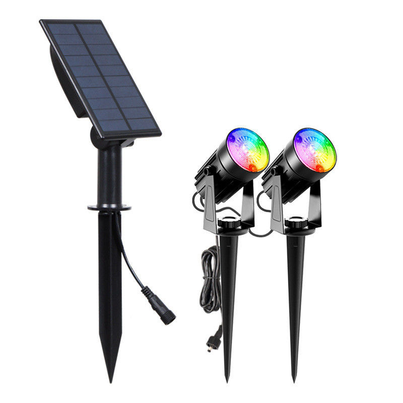Luzes solares Ip65 Lâmpadas impermeáveis para jardim em paisagem branca quente/fria RGB