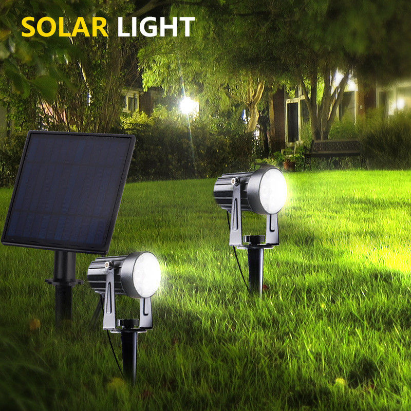 Luzes solares Ip65 Lâmpadas impermeáveis para jardim em paisagem branca quente/fria RGB