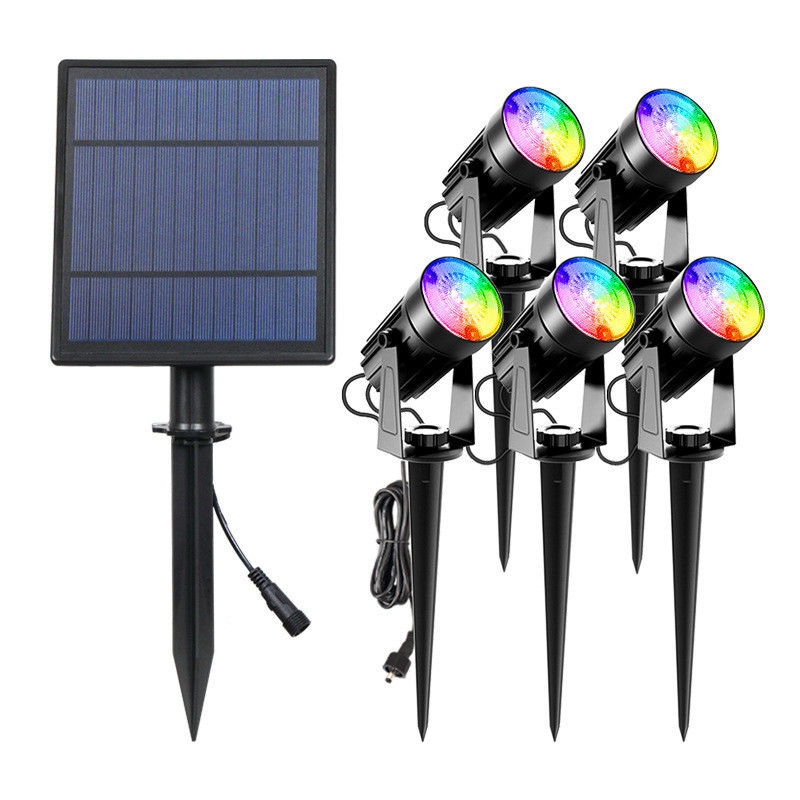 6000K Alerta de luz solar 2 modos Lâmpada LED de energia solar 4 em 1 Lâmpada solar LED exterior