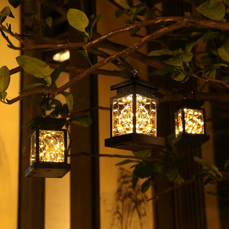 Casa Jardim Pendente Árvores Luzes noturnas LED Luzes solares Decoração de jardim ao ar livre Pendente