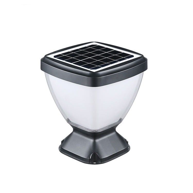 Iluminação de paisagem exterior Solar Pillar Light Led Solar Villa Wall Lamp 3000K/6500K