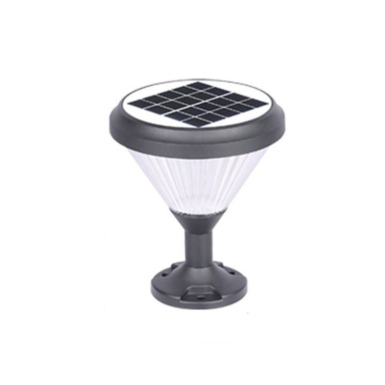 Material de alumínio PC Alimentação solar vedação Post Cap luzes com lâmpadas para porta do jardim 2-