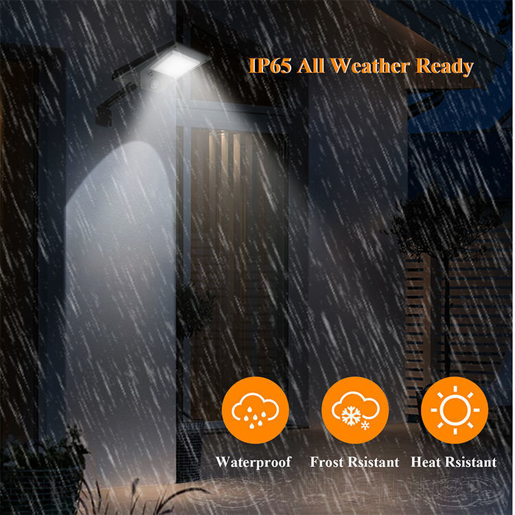 Solar LED Street Light Lâmpada Sensor de Movimento Área exterior impermeável Jardim Mural Mount Light