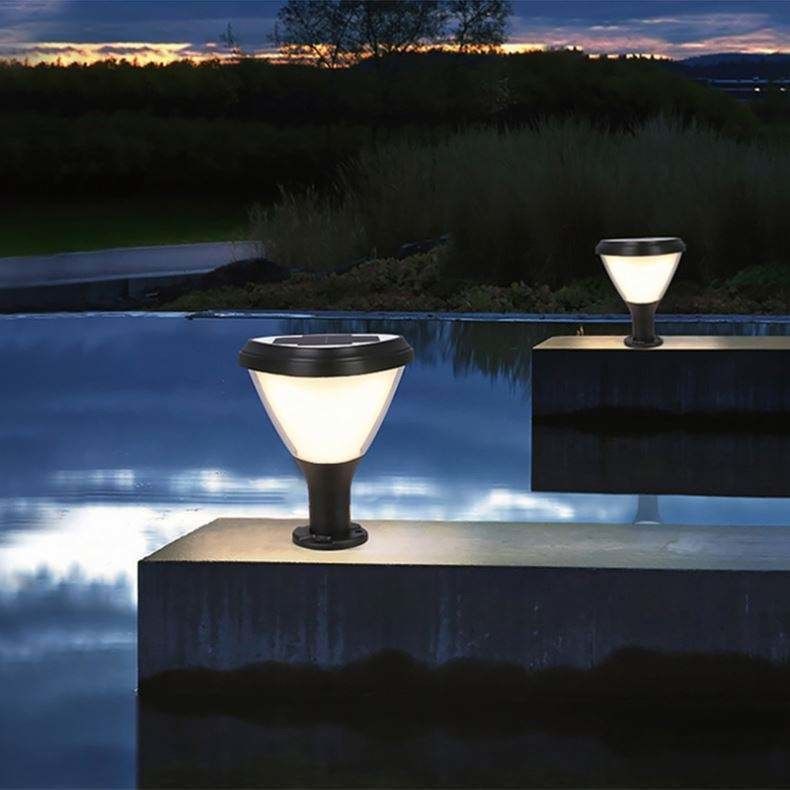 Lâmpada de coluna de lanterna de telhado de vedação LED moderna para decoração de jardim de pátio versátil