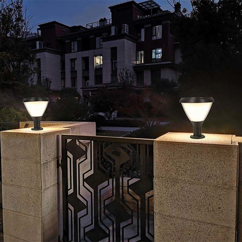 Lâmpada de coluna de lanterna de telhado de vedação LED moderna para decoração de jardim de pátio versátil