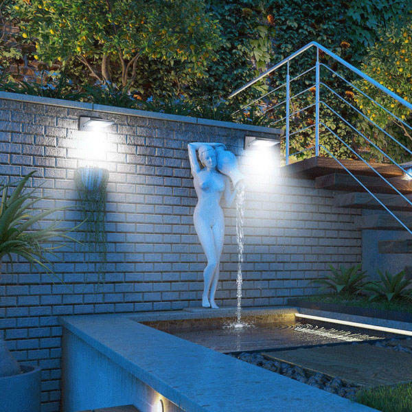 Lâmpada de jardim com classificação IP65 para luz solar sensorial exterior e luz solar LED