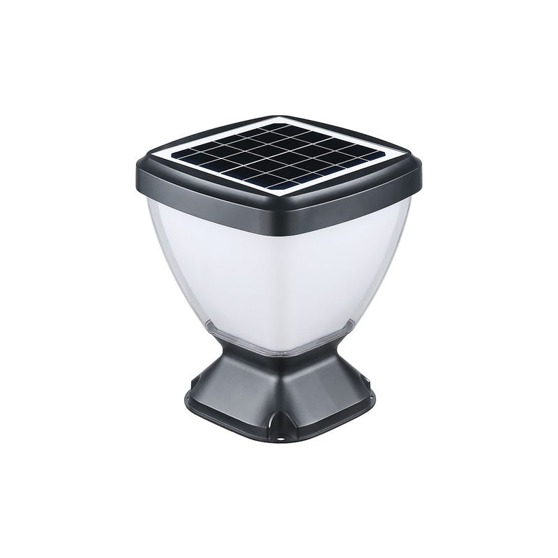 Lâmpada de pilar de parede solar para paisagem de cerca de jardim com temperatura de cor de 3000K/6500K