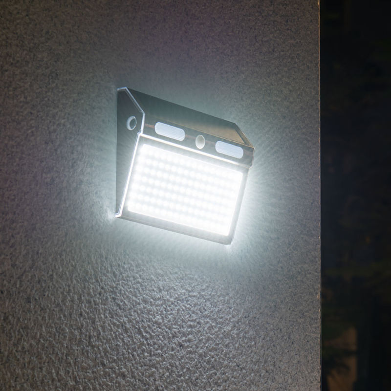4 Modos de iluminação LED Solar exterior luz de varanda de parede com sensor de movimento proteção IP65